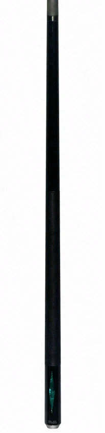 Bull Carbon Black with Iridescent Teal Inlays No Wrap Play Cue