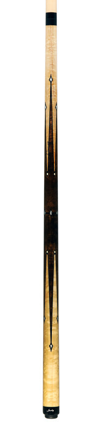 Jacoby Custom Brown-Stained Birdseye Maple with Buffalo Turquoise Play Cue - 0324-112