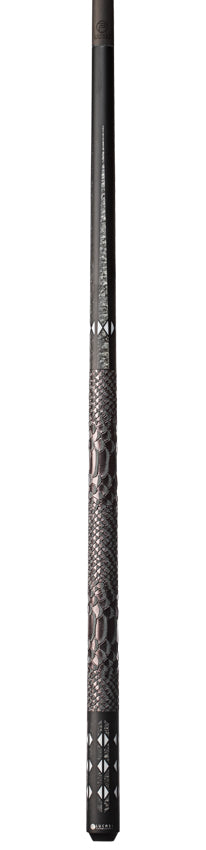 Lucasi Pinnacle Matte Black/Imitation Bone Cue with Carbon Fiber Tech Shaft Cue