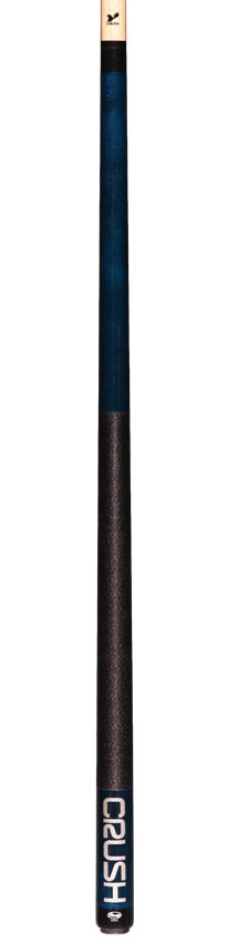 Viking Crush Ocean Blue-Stained Break Cue with Linen Wrap - CRUSHG-DIS