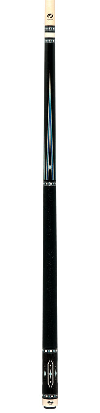 Ariel Carmeli by Viking Diamond Series Blue Diamond Pool Cue with Vikore Shaft - Black Crocodile Wrap