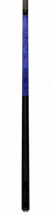 Bull Carbon Purple Stained Maple with Shell Inlays Play Cue with Textured Leather Wrap