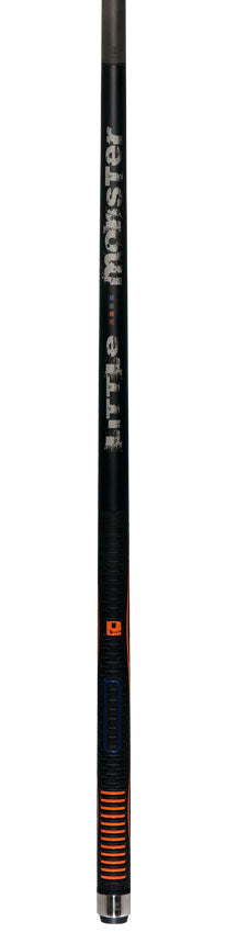 Little Monster Matte Black with Gray Graphic Sport Wrap Play Cue with Carbon Fiber Shaft