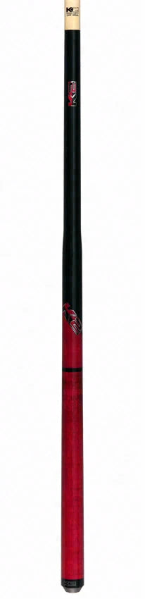 K2 Black Pink with Curly Maple 6 in 1 No Wrap Break/Jump Pool Cue