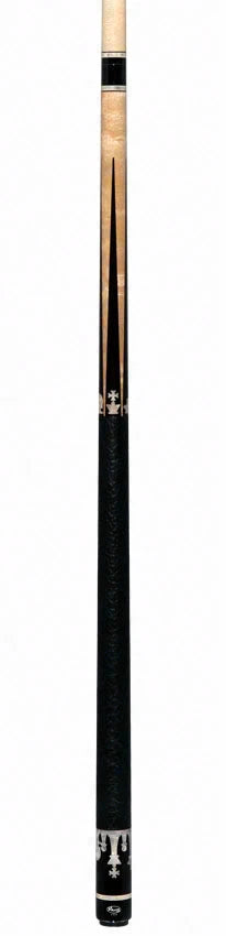 Viking Defender Series Maple with Ebony Points and White Pearl Chess Inlays Pool Cue - DF1200