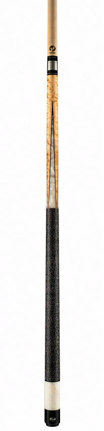 Viking Helix Series Khaki-Stained Birdseye Maple with White Premium Pearl Play Cue - HL0404