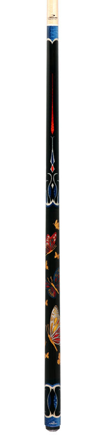 Longoni Papilio Lux Arcobaleno Pool Cue with S2 American Wood Shaft