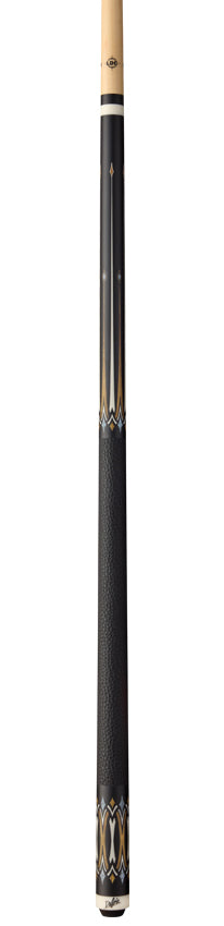 Dufferin Midnight Bocote Cross Pool Cue with Embossed Leather Wrap