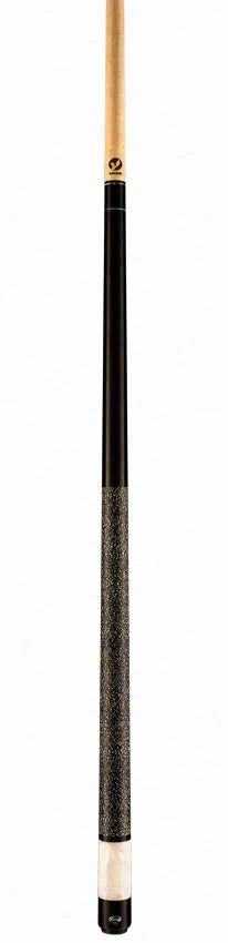 Viking Storm Series Midnight Black-Stained Maple with White Premium Pearl Butt Sleeve Play Cue- ST0702