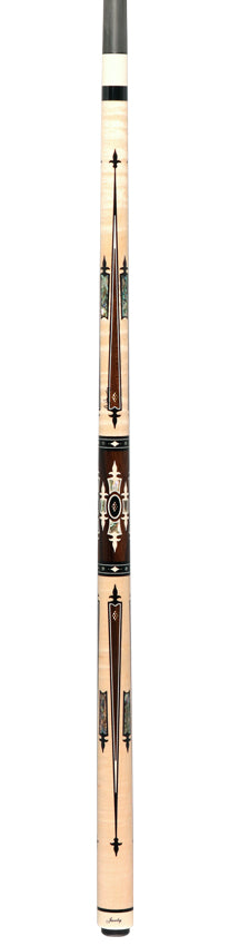 Jacoby Heritage Collection Maple with Ziricote Points and Abalone Inlays Pool Cue