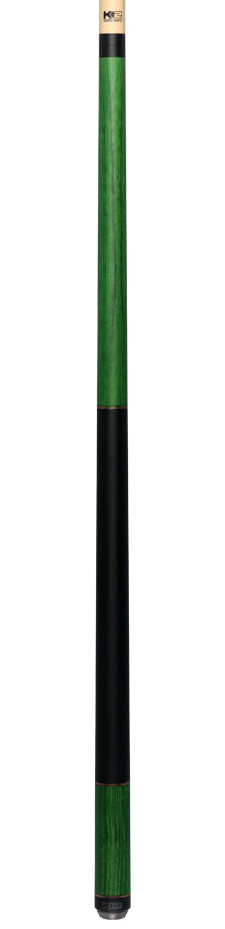 K2 Green-Stained Ash No Wrap Pool Cue with 12.50mm K2 LD Shaft