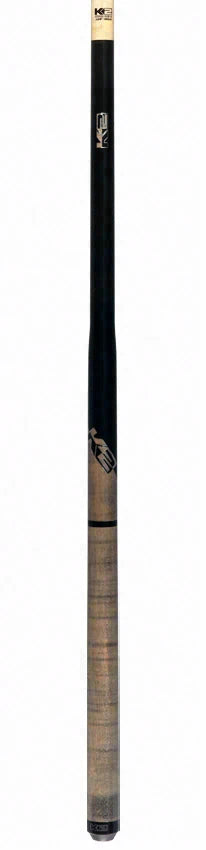 K2 Black and Gray Curly Maple 6 in 1 No Wrap Break/Jump Pool Cue