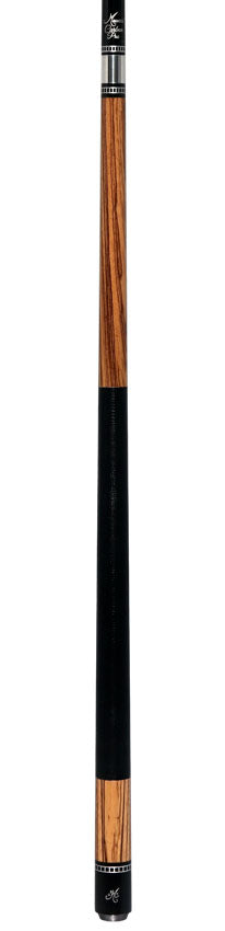 Meucci Exotic Wood Series Zebrawood Pool Cue with Lizard Leather Wrap and Carbon Shaft - EWSZWC