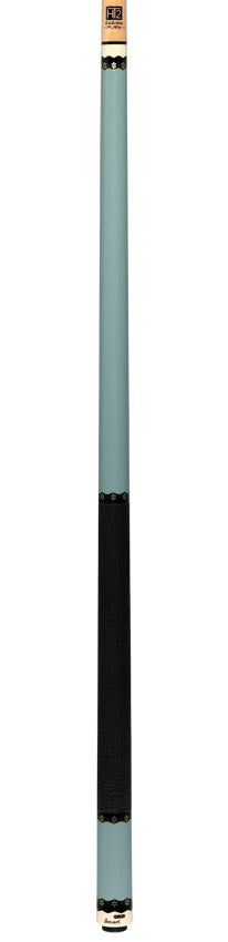 Fury Metallic Gray Pool Cue with Sharkskin Leather Wrap - FUCA9