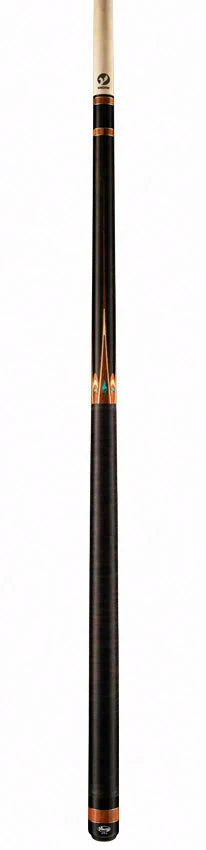 Viking Ovation Series West African Ebony with Pau Ferro and Turquoise Inlays Play Cue - OV0600