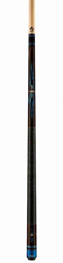 Viking Impero Series Play Cue - West African Ebony with 24 Blue Premium Pearl Inlays - IM0700