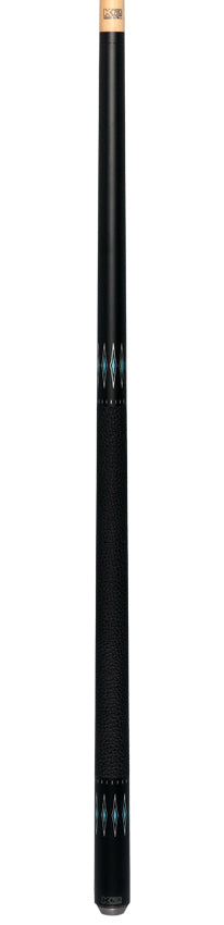 K2 Matte Black with Turquoise Diamond Graphic Pool Cue with 11.75mm LD Shaft - KLSE13