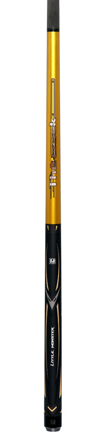 Little Monster Classic Gold Impact 56 inch Short Break Cue with Carbon Fiber Shaft
