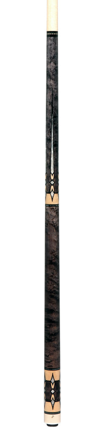 Pechauer JP T Series Smoke-Stained Maple with Pearl Point Inlays No Wrap Pool Cue