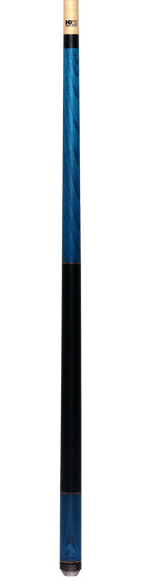 K2 Blue-Stained Ash No Wrap Pool Cue with 12.50mm K2 LD Shaft