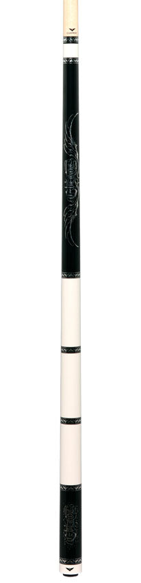 Cueroc Goth 3 Black with Silver Graphic No Wrap Pool Cue