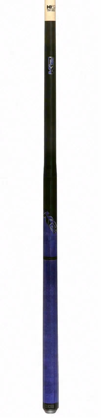 K2 Black with Purple Curly Maple 6 in 1 No Wrap Break/Jump Pool Cue