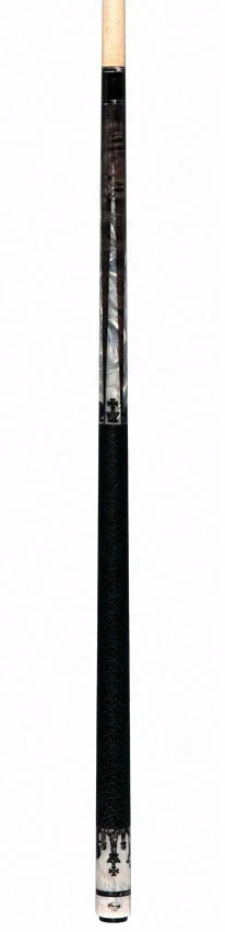 Viking Defender Series Smoke Gray with White Pearl Points and Smoke Pearl Chess Inlays Pool Cue - DF1211
