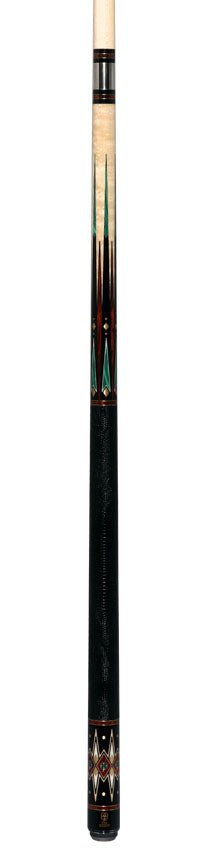 McDermott 50th Anniversary Series Birdseye Maple with Ebony, Cocobolo, and Malachite Points Cue with i2 Shaft and Commemorative 1x1 Case