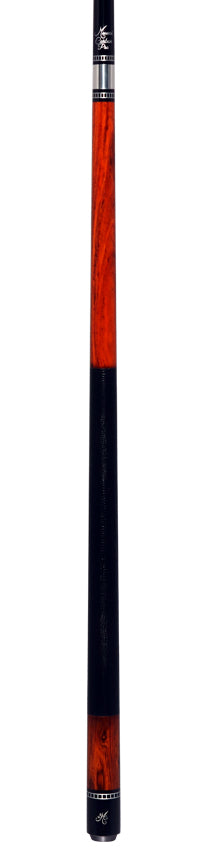 Meucci Exotic Wood Series Cocobolo Pool Cue with Lizard Leather Wrap and Carbon Shaft - EWSCBOC