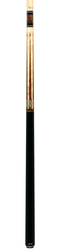 Jacoby Birdseye Maple with Bocote Points and Malachite Inlays Pool Cue