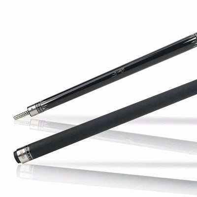 JFlowers True Black Pool Cue with Black Elephant Wrap and Carbon Shaft
