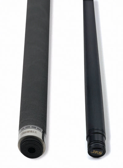 JFlowers True Black Pool Cue with Black Elephant Wrap and Carbon Shaft
