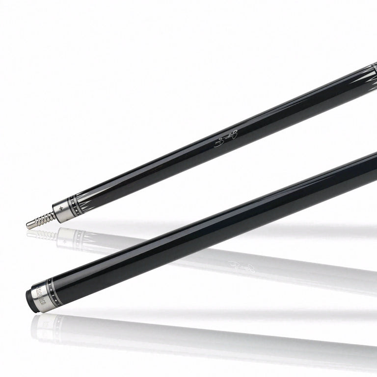 JFlowers True Black No Wrap Pool Cue with Carbon Shaft