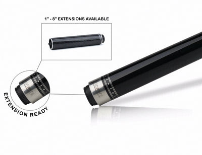 JFlowers True Black No Wrap Pool Cue with Carbon Shaft