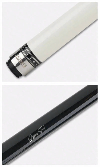 JFlowers True White No Wrap Pool Cue with Carbon Shaft