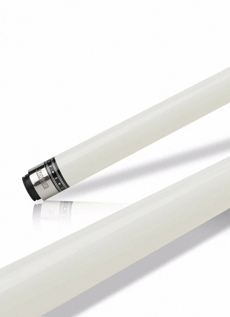 JFlowers True White No Wrap Pool Cue with Carbon Shaft