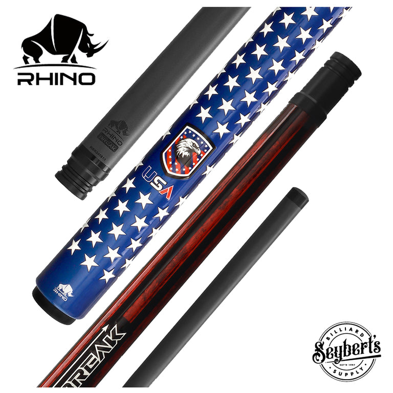 Rhino Voyager Series USA Flag No Wrap Carbon Break Cue