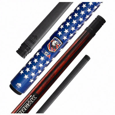 Rhino Voyager Series USA Flag No Wrap Carbon Break Cue