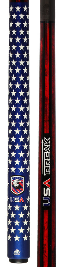 Rhino Voyager Series USA Flag No Wrap Carbon Break Cue