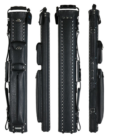 Instroke Cue Cases | Instroke Vinyl Cowboy Case | Black 2X2 Cue