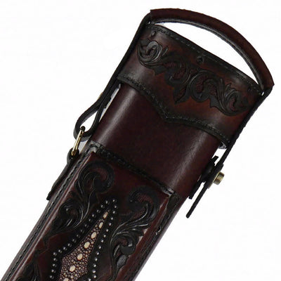 Volturi Custom Brown Venice 2x4 Hard Pool Cue Case - VCVS2x4BRNBRN