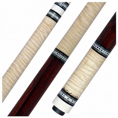 Ariel Carmeli Custom Cocobolo Curly Maple Pool Cue