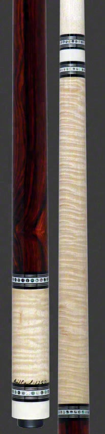 Ariel Carmeli Custom Cocobolo Curly Maple Pool Cue