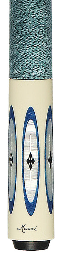 Meucci Ultra Piston 3 German Elforyn and Metallic Blue Points Pool Cue with Pro Shaft - UP-3