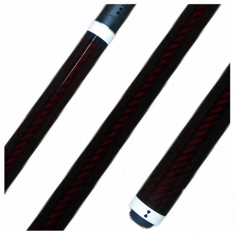 Becue V2 Carbon Fiber Naked Prestige Red Play Cue - BC238RED