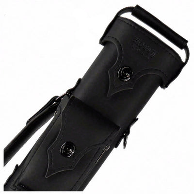 Holly Monochrome Stitched Black Pool Cue Case - HSMBK