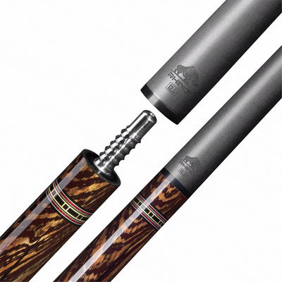 Rhino Retro II Bocote Pool Cue with Leather Wrap and Carbon Shaft