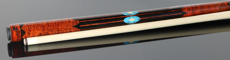 Viking Two-Feather Shadows of the Night Pool Cue with Vikore Shaft - New Design