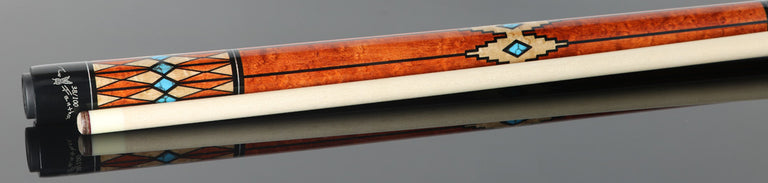 Viking Two-Feather Four Corners Pool Cue with Vikore Shaft - New Design