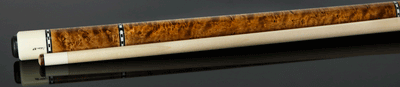 Schon STL1 Full Dark Stained Birdseye Maple Pool Cue - STL1SPBEDS2